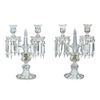 A PAIR OF BACCARAT GLASS CANDELABRA. 