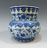 IMPERIAL CHINESE BLUE WHITE PORCELAIN VASE - QIANLONG MARK AND PERIOD