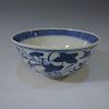 ANTIQUE CHINESE BLUE WHITE BOWL - KANGXI MARK AND PERIOD