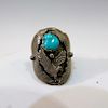 NAVAJO STERLING SILVER TURQUOISE RING