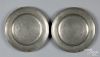 Two Love pewter plates