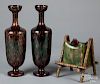 Pair of Italian art glass vases