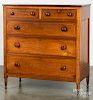 New England Sheraton chest of drawers