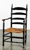 New England painted ladderback armchair