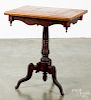 Victorian parquetry end table, 28" h., 24" w.
