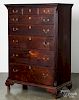 Chippendale walnut tall chest