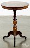 Italian parquetry inlaid candlestand