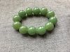 FINE Chinese Large Green Jade Bead Bracelet
