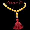 Tiffany & Co 18k Orange Agate Beaded Tassel Necklace