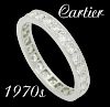1970s Cartier Platinum & Apx. 1.25 Ct TCW Ring