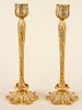 PAIR JAY STRONGWATER SIGNED CANDLESTICK STANDS
