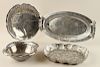 COLLECTION OF FOUR PEWTER TRAYS ARTHUR COURT