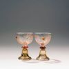 Two sherry glasses from the 'Chrysanthemes' set, 1903