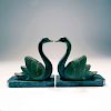 Pair of bookends 'swans', 1930s
