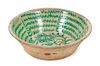 A Large Green and White Glazed Ceramic Bowl Diameter 27 1/2 inches.