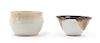 Two Glazed Ceramic Bowls Diameter of larger 6 1/4 inches.