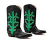 A Pair of Maraschino "Cactus" Boots Height 15 inches.