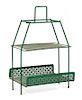 A Green Painted Wire Plant Stand Height 22 inches.