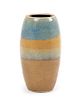 A Polychrome Glazed Ceramic Vase Height 8 1/2 inches.