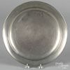Large New York pewter plate, etc.