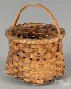Split oak berry basket, 19th c., 6 1/4" h.