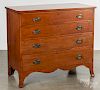 Federal tiger maple chest of drawers