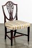 Hepplewhite carved mahogany dining chair