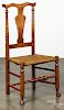 Queen Anne tiger maple rush seat dining chair