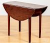 New England Chippendale mahogany drop-leaf table
