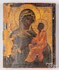 Oil on panel icon Mother and Child, 18th/19th c.