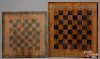Two painted gameboards, ca. 1900