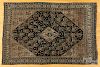 Turkish throw rug, early 20th c., 6'8" x 4'6".