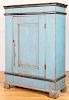 Painted pine wall cupboard, 19th c.