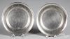 Two American pewter plates, 19th c.