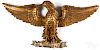 Large carved giltwood spread winged eagle