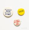 Gay and Sexual Liberation Buttons, Mid-20th Century.