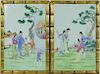 Antique Chinese Famille Rose Porcelain Plaques