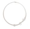 14k White Gold Necklace with Two Diamond Enhancers