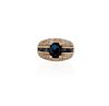 18k Sapphire DIamond Ring