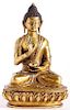 Gilt bronze Buddha.