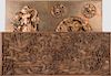 Two Chinese carved wood panels.
