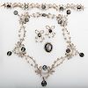 EDWARDIAN STAR SAPPHIRE & SEED PEARL GARLAND SUITE