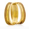 PAIR OF VICTORIAN YELLOW GOLD BANGLE BRACELETS