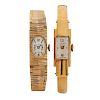 LADY'S YELLOW GOLD DRESS WATCHES