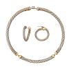 DAVID YURMAN "CLASSIC CABLE" STERLING NECKLACE & HOOPS EARRINGS