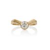 DIAMOND SOLITAIRE & YELLOW GOLD RING