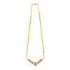 DIAMOND, RUBY & YELLOW GOLD NECKLACE