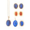 LAPIS OR CORAL YELLOW GOLD JEWELRY