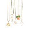 YELLOW GOLD PENDANT NECKLACES