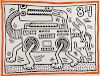 ICONIC KEITH HARING SIGNED & DATED 1984